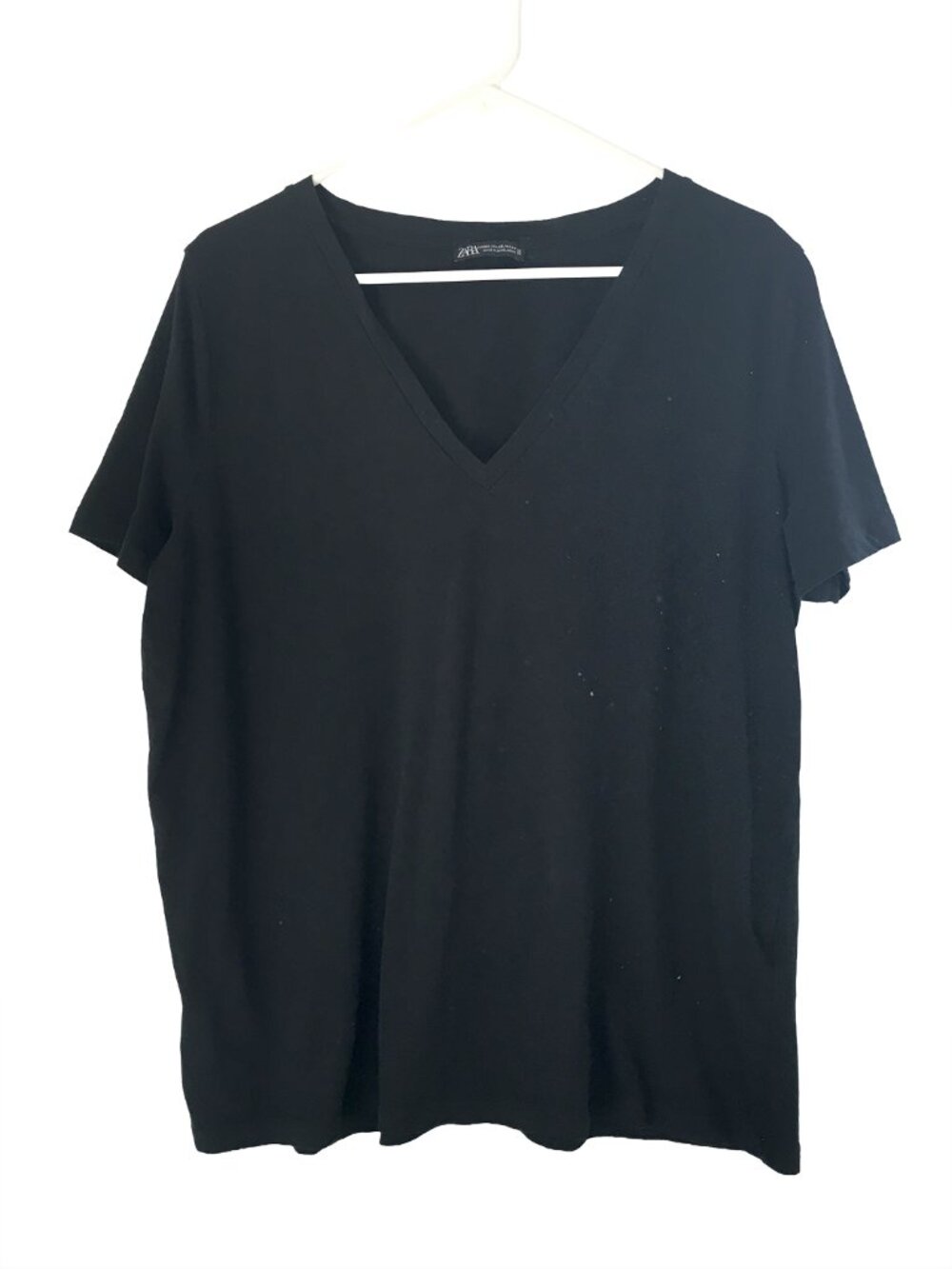 Zara Women's Black Short Sleeve T-Shirt Size XXL